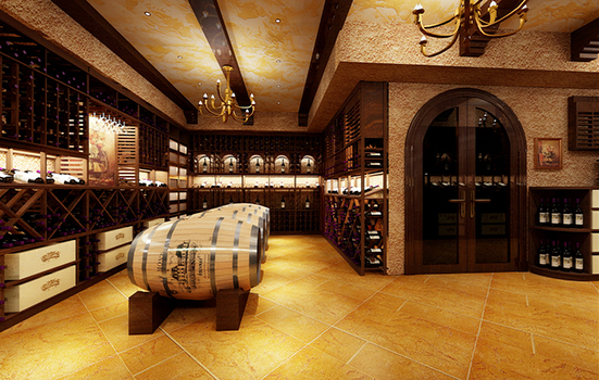 大連海昌集團酒窖效果圖及完工後酒窖圖片