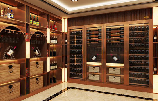 幾（jǐ）款（kuǎn）現代風格不鏽（xiù）鋼酒櫃設計（jì）效果圖