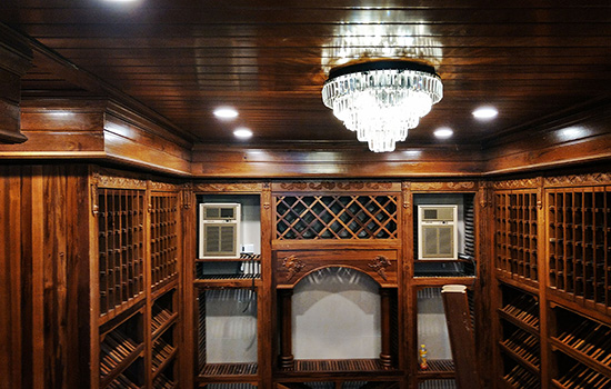 廣（guǎng）州從化億（yì）城泉（quán）說（shuō）私人別墅酒窖效果圖與酒窖空調設計