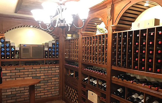 福建廈門雲頂別（bié）墅地（dì）下室酒窖設計效果圖,酒窖工程完（wán）工後酒（jiǔ）窖圖片