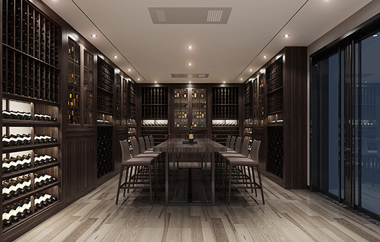 山東濰坊聖龍（lóng）別墅酒窖設計效果圖
