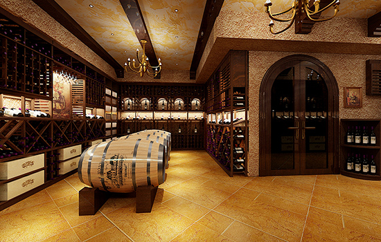 杭州湖（hú）畔花園私人別墅紅酒窖酒櫃設（shè）計效果圖及（jí）酒窖空調空調安裝圖（tú）片