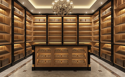 簡歐風格雪（xuě）茄房設計效果圖片