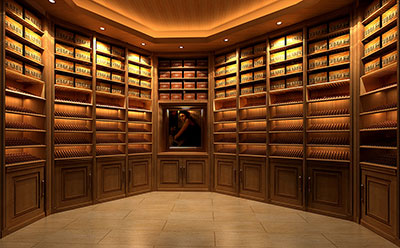 雪鬆木雪茄房效果圖片