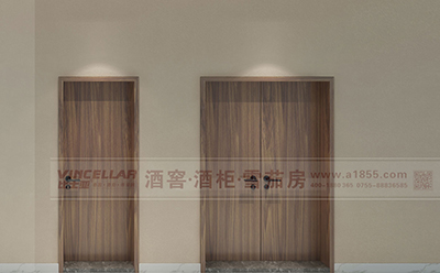 極簡係列全實木酒窖門效果圖
